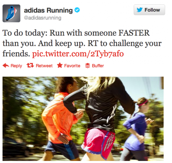 Adidas Running Tweet to Share with Friends