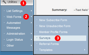 creating a new survey