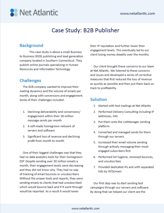 New England B2B Online Publisher Case Study
