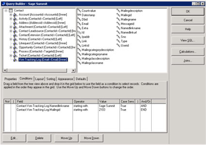 SalesLogix StrongView Query