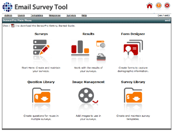 Email Survey Tool Interface
